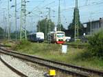 Am 15.8.07 standen VT 233 der HzL (RS1) und VT 62 vom Seehsle(Ne81) mit einen Bruder abgestellt im Bahnhof Radolfzell