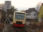 VT 231 verlsst Hfingen als HzL85840 in Richtung Brunlingen am 3.1.08