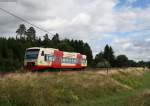 VT244 der HzL als HzL85841nach Schwenningen(Neckar) am B Zollhaus II der KBS742 8.8.08