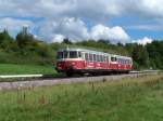 Der Radexpress unterwegs am 13/08/11 zwischen Hechingen und Eyach.
