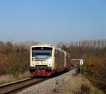 Am 1.11.13 war der VT47 mit dem VT216, welcher im Neulack verkehrt, als HzL nach Albstadt Ebingen unterwegs.