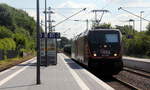 187 536 und 186 435-4 beide von HSL kommen als Lokzug aus Aachen-West nach Krefeld-Hbf und kommen aus Richtung