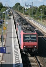 482 032 mit DGS 69469 (HSL, Bremen Inlandshafen–Großkorbetha) am 27.09.2016 in Baden (Kr Verden)