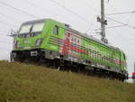 Die HSL 187 505 stand,am 25.Januar 2020,auf dem Abstellgleis,in Stralsund Rügendamm.