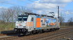 Bei wunderschönen Lichtverhältnissen HSL Logistik GmbH, Hamburg [D] mit der Railpool Lok  E 186 181-4  [NVR-Nummer: 91 80 6186 181-4 D-Rpool] am 02.03.20 Durchfahrt Bf.
