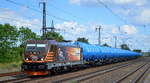 HSL Logistik GmbH, Hamburg [D] mit  187 538  [NVR-Nummer: 91 80 6187 538-4 D-HSL] und den schönen blauen tschechischen Kesselwagen der CD Cargo am 26.05.20 Bf.