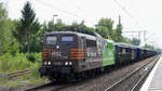 151 138 HSL Logistik mit einem Zug polnischer Güterwagen des Unternehmens CIECH Cargo, Inowroclaw Rabinek bei Durchfahrt durch Brandenburg (Havel) in Richtung Potsdam > Frankfurt (Oder);