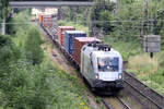 HUPAC ES 64 U2-102 (182 602-3) auf der Hamm-Osterfelder Strecke in Recklinghausen 6.7.2023