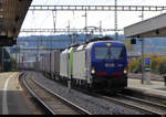 Hupac + BLS - Loks 193 494 + 486 505 vor Güterzug bei der durchfahrt in Herzogenbuchsee am 20.10.2020