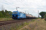 192 003 der Infra Leuna führte am 23.08.20 einen Kesselwagenzug durch Greppin Richtung Dessau.