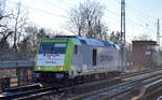 Captrain/ITL 285 118-7 [NVR-Number: 92 88 0076 102-7 B-ITL] am 06.02.18 Berlin-Karow Richtung Bernau.