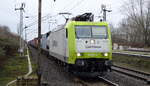 ITL - Eisenbahngesellschaft mbH mit der Captrain  185 541-0  [NVR-Number: 91 80 6185 541-0 D-ITL] und Containerzug Richtung Frankfurt/Oder am 09.01.19 Bf.