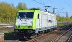 ITL - Eisenbahngesellschaft mbH mit  185 650-9  [NVR-Number: 91 80 6185 650-9 D-ITL] am 17.04.19 Durchfahrt Bf.