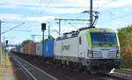 ITL - Eisenbahngesellschaft mbH, Dresden [D] mit  193 894-3  [NVR-Nummer: 91 80 6193 894-3 D-ITL] mit Containerzug am 01.10.19 Dresden-Strehlen.