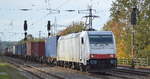 ITL - Eisenbahngesellschaft mbH, Dresden [D] mit   185 639-2  [NVR-Nummer: 91 80 6185 639-2 D-ITL] mit Containerzug am 22.10.19 Bf.