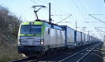 ITL - Eisenbahngesellschaft mbH, Dresden [D] mit  193 895-0  [NVR-Nummer: 91 80 6193 895-0 D-ITL] und AWT  Taschenwagenzug am 24.03.20 Durchfahrt Bf.