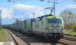ITL - Eisenbahngesellschaft mbH, Dresden [D] mit  193 892-7  [NVR-Nummer: 91 80 6193 892-7 D-ITL] und Taschenwagenzug am 05.05.20 Bf.