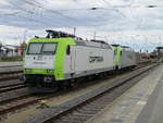 185 541 und 185 162,beide für ITL im Einsatz,am 16.Mai 2020,in Angermünde.