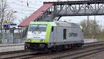 ITL - Eisenbahngesellschaft mbH, Dresden [D] mit ihrer  285 119-4  [NVR:  92 88 0076 108-4 B-ITL ] am 18.04.23 Durchfahrt Bahnhof Saarmund.