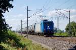 185 519-6 ITL Eisenbahn GmbH mit Kesselzug in Vietznitz Richtung Paulinenaue unterwegs.