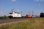 E 186 138 Macquarie European Rail für ITL - Eisenbahngesellschaft mbH mit einem Containerzug in Vietznitz und fuhr in Richtung Wittenberge weiter.