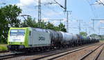 ITL - Eisenbahngesellschaft mbH mit  185-CL 007  [NVR-Nummer: 91 80 6185 507-1 D-ITL] und Kesselwagenzug am 21.06.19 Bahnhof Golm bei Potsdam.