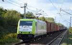 ITL - Eisenbahngesellschaft mbH, Dresden [D] mit  185 649-1  [NVR-Nummer: 91 80 6185 649-1 D-ITL] und Containerzug aus Hamburg am 10.09.19 Durchfahrt Bahnhof Berlin Hohenschönhausen.