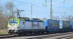 ITL - Eisenbahngesellschaft mbH, Dresden [D] mit  193 784-6  [NVR-Nummer: 91 80 6193 784-6 D-ITL] und AWT Taschenwagenzug aus Tschechien am 17.03.20 Magdeburg Hbf.