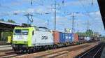 ITL - Eisenbahngesellschaft mbH, Dresden [D] mit  185 543-6  [NVR-Nummer: 91 80 6185 543-6 D-ITL] und Containerzug am 20.08.20 Bf.