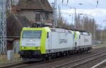  ITL - Eisenbahngesellschaft mbH, Dresden [D] mit einem Lokzug mit  185 550-1  [NVR-Nummer: 91 80 6185 550-1 D-ITL] und  193 781-2  [NVR-Nummer: 91 80 6193 781-2 D-ITL] am Haken Richtung Stendell am