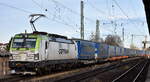 ITL - Eisenbahngesellschaft mbH, Dresden [D] mit ihrer  193 484-3  [NVR-Nummer: 91 80 6193 484-3 D-ITL] und einem KLV-Zug am 29.01.24 bei der Vorbeifahrt Bahnhof Magdeburg Neustadt.