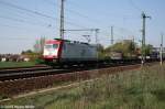 186 182-2 der ITL auf dem Weg nach Frankfurt (Oder).