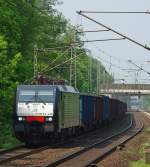 ITL Leistung Nr. 2 am 29.04.2011. 189 212 (ES 64 F4-212) mit Eoas Ganzzug in Fahrtrichtung Seelze. Aufgenommen in Dedensen-Gmmer.