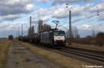 ES 64 F4 - 289 (189 289-2) MRCE Dispolok GmbH fr ITL Eisenbahn GmbH mit einem Kesselzug  Umweltgefhrdender Stoff, flssig  in Mahlwinkel in Richtung Magdeburg unterwegs.