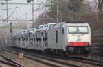 Am Zugschluss des Autozuges hing dann noch 285 103-8. Aufgenommen am 17.03.2012 in Hannover Linden/Fischerhof.