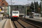 186 138-4 der ITL durchfhrt am 17.4.2012 mit einem Tankzug den Bahnhof Rathen im Elbsandsteingebirge Richtung Dresden.