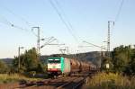 186 242-2 ist am Abend des 13.08.'12 mit einem Getreidezug bei Radebeul-Naundorf unterwegs