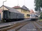 Blick am 5.7.1988 in den Bahnhof Schöllkrippen.