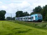 EuroBahn ET 4.08 als RB61 nach Bielefeld in Hummeldorf bei Salzbergen, 28.05.2022