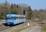 RB 34986 aus Klostermansfeld erreicht in wenigen Augenblicken die Endstation Wippra.