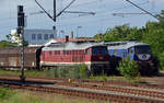Am 24.06.17 standen in Delitzsch auf den Gleisen der LEG 132 004 sowie 232 103 der Raildox abgestellt.