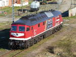 Die schöne Ludmilla der Leipziger Eisenbahnverkehrsgesellschaft mbH 232 182-6 (9280 1232 182-6 D-LEG) wartet am 16.4.2020 in Gera auf ihren nächsten Einsatz 