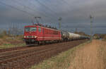 Am 24.04.2022 beförderte die 250 137 (155 137) der Leipziger Eisenbahnverkehrsgesellschaft (LEG) einen Rapsölzug von Stendell (umgeleitet über Stralsund), bis nach Hamburg.