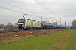 159 228 der LEG schleppte am 29.01.23 einen Kesselwagenzug durch Gräfenhainichen Richtung BItterfeld.