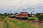 250 137-7 und 132 109-0 (LEG) zu sehen am 27.07.17 in Limbach/V. mit dem Kesselzug nach Sand Hafen. Gruß an den Tf!