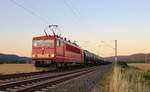 250 247-4 (LEG) zu sehen am 23.07.19 bei Kirchhasel im Sonnenuntergang.