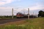 132 004-3 (232 004-2) LEG - Leipziger Eisenbahngesellschaft mbH mit einem Kesselzug  Dieselkraftstoff oder Gasl oder Heizl (leicht)  in Vietznitz und fuhr in Richtung Wittenberge weiter. Netten Gru an den Tf! 17.06.2013