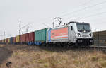 187 309-0 unterwegs mit Container für Locon, von Railpool.