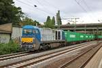 LOCON 273 019-0 mit Containerzug in Hamburg Harburg am 16.07.19