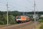 LOCON 189.820 mit einem Gterzug in Haiding am 24.7.2013